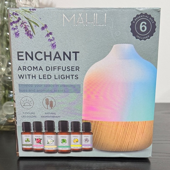 Mahli Other - Mahli Enchant LED Essential Oil Diffuser with Color Changing Lights